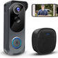 Wireless Video Doorbell Camera with Chime, Voice Changer, Voice Message, PIR Motion Detection, Instant Alerts, 2-Way Audio, 1080P HD, Night Vision, 2.4G WiFi, IP66, Battery Powered, Works with Alexa