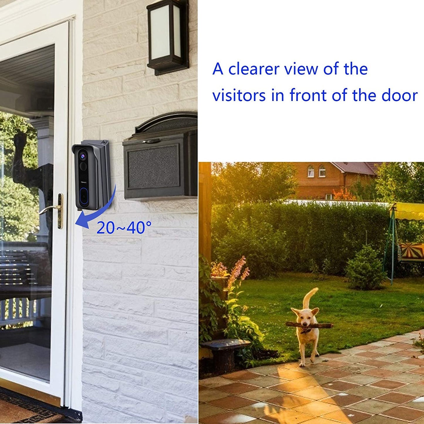 KAMEP Doorbell Angle Mount Adjustment Bracket Mounting Kit Compatible For J1 J4 J4S Video Doorbell Camera