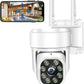 KAMEP 2K Security Camera Outdoor Wireless with Color Night Vision, 4MP PTZ CCTV Camera with 355°Pan 110°Tilt, Home 2.4GHz Wifi Wired IP Camera Auto Tracking PIR Motion Detection, Two-way Audio