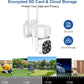 KAMEP 2K Security Camera Outdoor Wireless with Color Night Vision, 4MP PTZ CCTV Camera with 355°Pan 110°Tilt, Home 2.4GHz Wifi Wired IP Camera Auto Tracking PIR Motion Detection, Two-way Audio