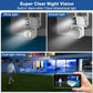 Dual Lens Security Camera Outdoor, CCTV Camera Systems with Color Night Vision, 2.4G WiFi Wireless PTZ Home Security Camera , Motion Detection,Auto Tracking, Siren Light, Pan Tilt,Two-way Audio
