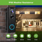 Video Doorbell Camera Wireless with Chime, with Multi-angle Bracket, Voice Changer, No Subscription,Motion Detection,1080P, Night Vision, 2-Way Audio, Battery Powered, IP66, 2.4G, Works with Alexa
