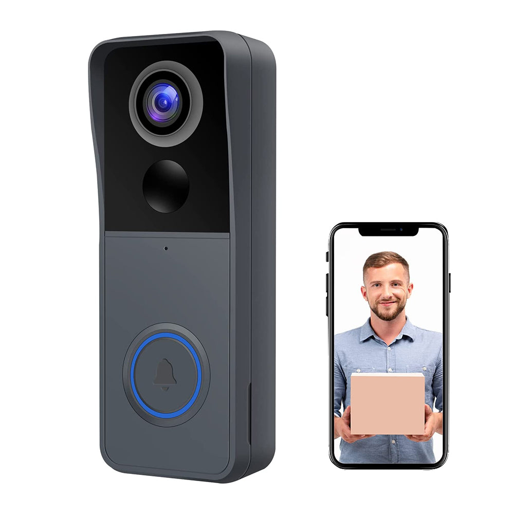 KAMEP Video Doorbell Camera ,1080P HD Wireless Door Bell 145° Wide Angle,PIR Motion Detection, IP65 Waterproof, 2-Way Audio, Night Vision, 2.4G WiFi,Cloud Storage & TF Card