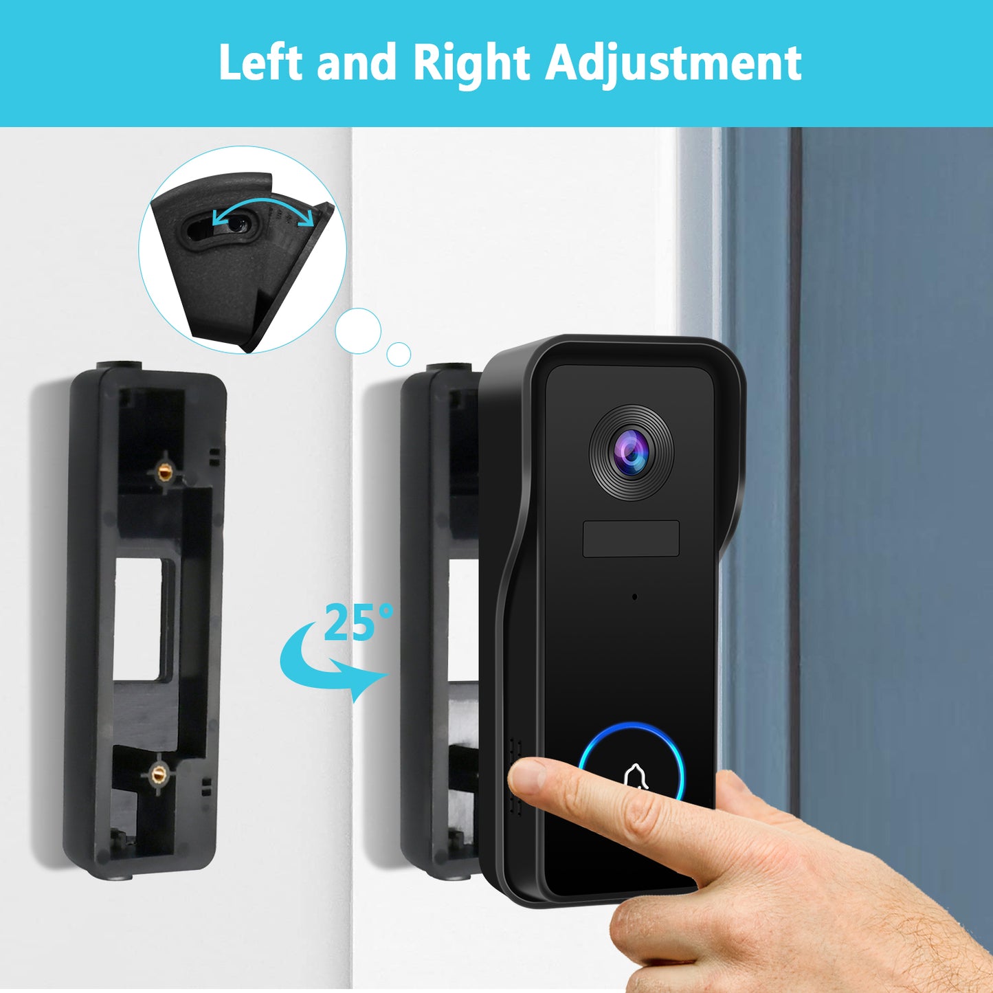 KAMEP Doorbell Angle Mount Adjustment Bracket Mounting Kit Compatible For J7 J9 J7S Video Doorbell Camera