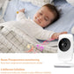 KAMEP Video Baby Monitor with Camera,Baby Camera with No Glow Infrared Night Vision,Support Temperature Monitor,Two-Way Talk,Lullaby,Remote Zoom Video Monitor System